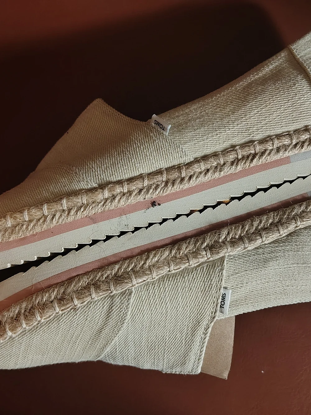 TOMS Slip-On Espadrilles in Light Beige